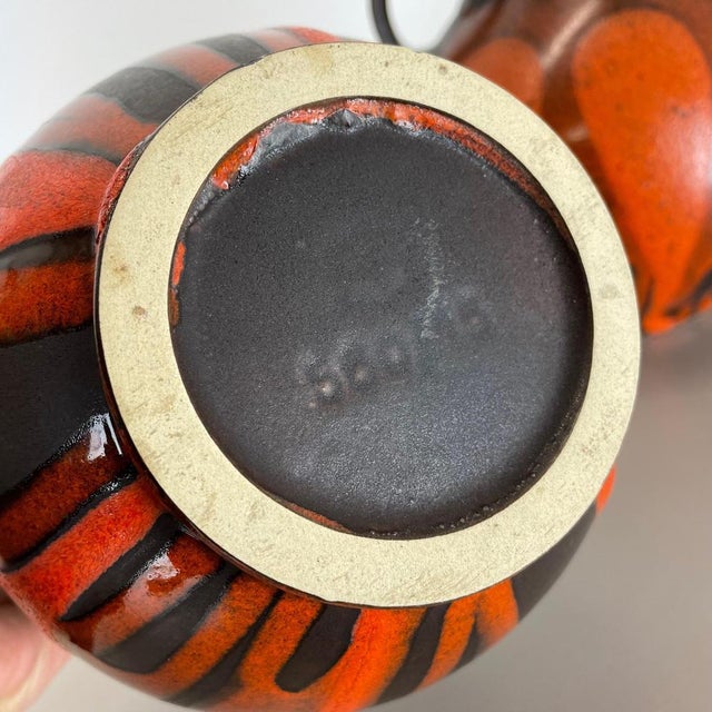 Red Black Pottery Vases attributed to Steuler Ceramics, Germany, 1970s, Set of 2 For Sale - Image 17 of 18