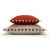 Contemporary Bicolor White Velvet Cushion with Brick and White Fringes from Lo Decor For Sale - Image 3 of 9