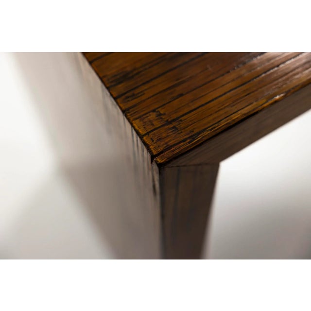 Console Veneered in Dark Stained Bamboo, Belgium, 1980s For Sale - Image 10 of 11