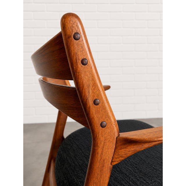 Mid Century Modern Pair of Teak Dining Chair by Erik Buch for Christiansen For Sale - Image 10 of 15