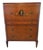 19th Century Hand-Painted Satin Wood Secretary Desk and Dresser For Sale