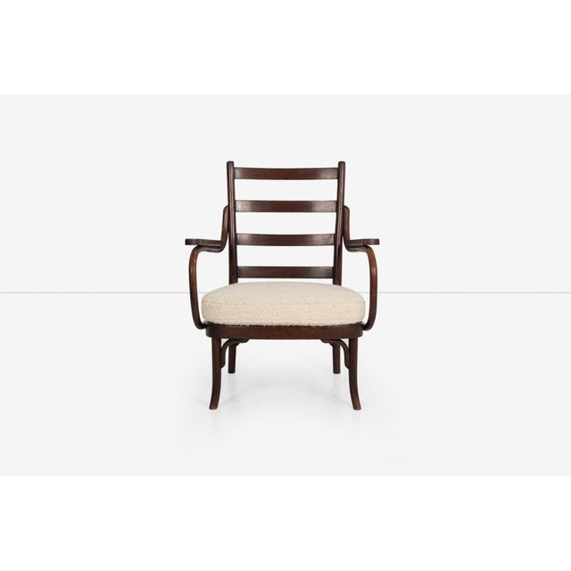 Josef Frank Armchair, Model No. 403/F, 1928 This Armchair, designed by Josef Frank in 1928, features a stained bent beech...