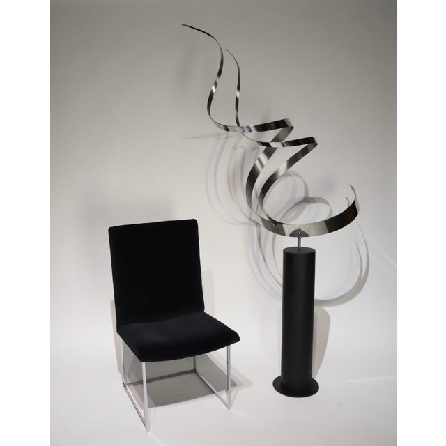 Metal Large Curtis Jere Swirl Floor Sculpture For Sale - Image 7 of 18