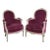 Late 19th Century 2 Louis XV Style Painted Arm Chairs For Sale