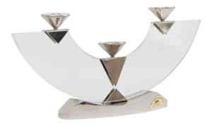 1980s Acrylic & Metal Montagnani Candelabra Made in Italy
