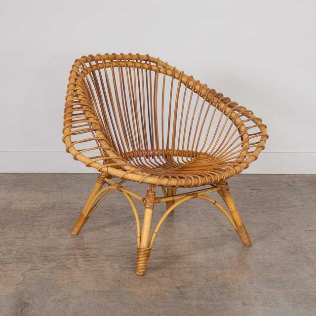 1960s Pair of Italian Rattan and Bamboo Chairs For Sale - Image 4 of 18