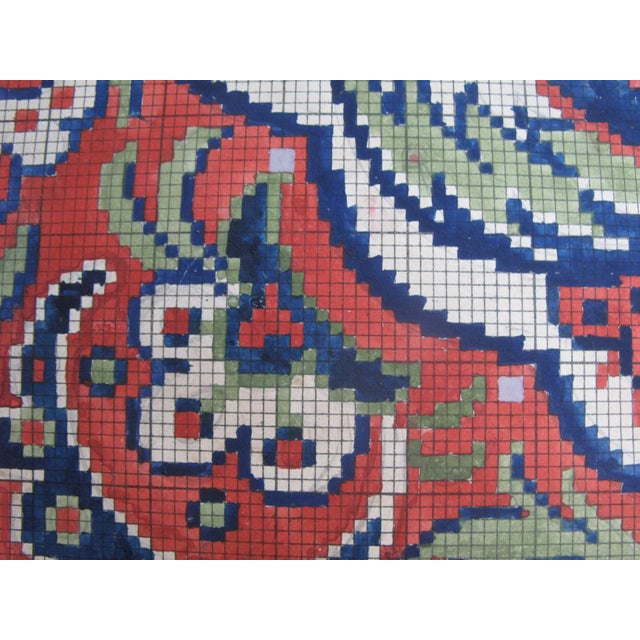 Antique Textile Design Gouache on Paper For Sale - Image 6 of 8