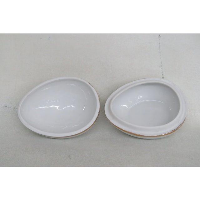 Ceramic Gerlod Porzellan Tettau Bavaria W Germany Egg Trinket Vanity Jewelry Box For Sale - Image 7 of 12