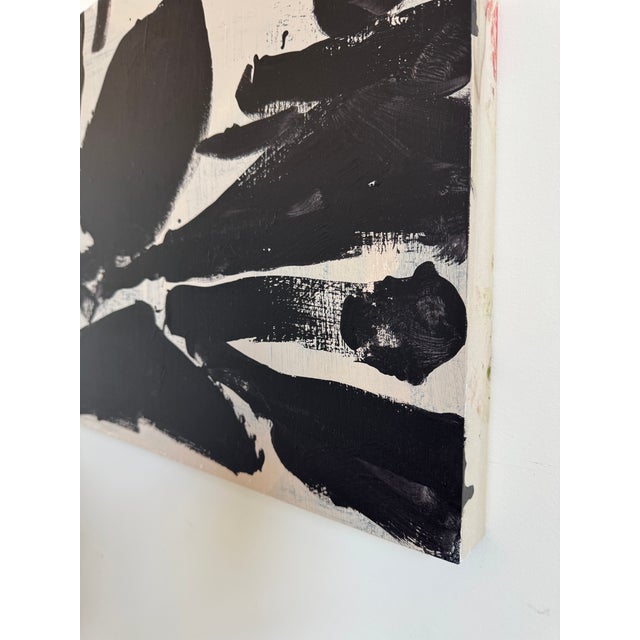 Acrobats, Contemporary Black and Tan Abstract Painting by Matt Higgins For Sale In Philadelphia - Image 6 of 6
