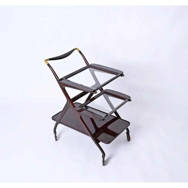Italian Mod. 65 Serving Bar Cart by Ico & Luisa Parisi for D Baggis, 1950s For Sale - Image 10 of 13
