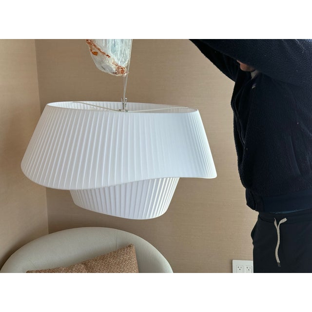 Beautiful Coco Pendant by Modo Luce. Brand new (never used). 80cm wide x 43cm tall. Elegant, warm, modern. Warm integrated...