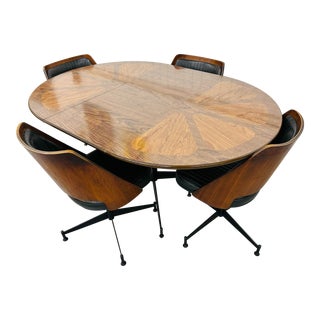 Mid-Century Modern Brody Walnut Dining Set For Sale