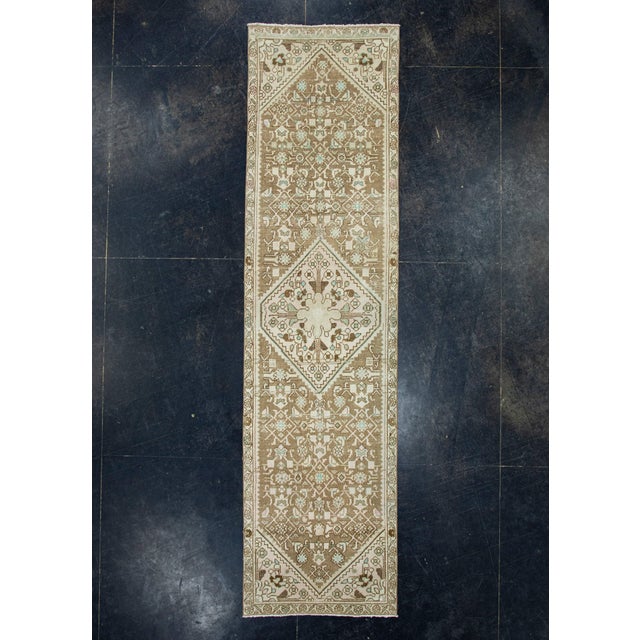 Brown Turkish Vintage Runner Rug 2'4" x 9' #17977 For Sale - Image 8 of 8