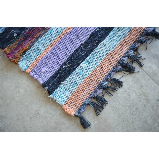 Textile Vintage Handmade Rag Runner Rug - 2′2″ × 21′2″ For Sale - Image 7 of 9
