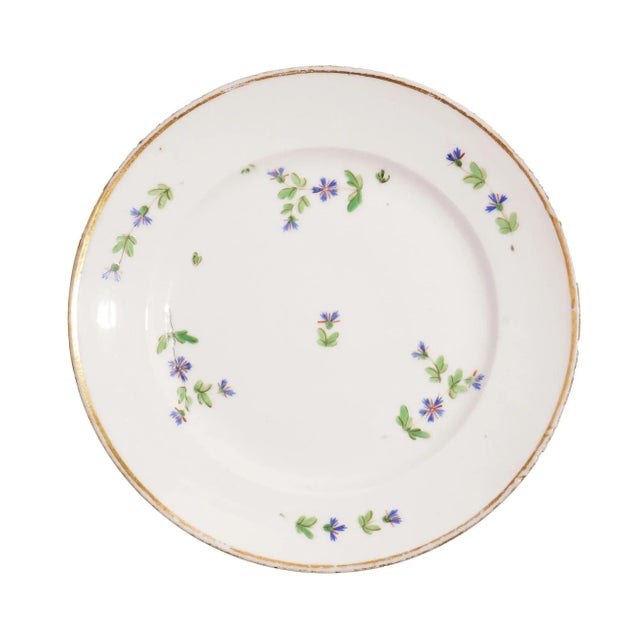 Set of Five Bourbon Sprig Paris Porcelain Tea Plates by Charles Field Haviland, C. 1790 For Sale - Image 9 of 18