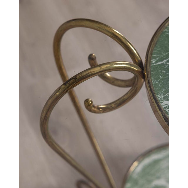 Forest Green Vintage Italian Gilded Brass and Glass Coffee Table, 1950s For Sale - Image 8 of 12