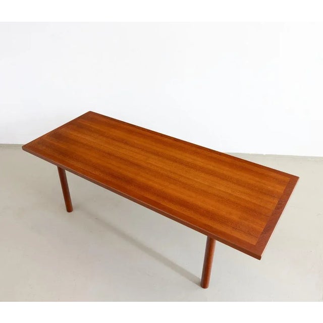 Mid-Century Modern Coffee Table At -12 in Teak by Hans J. Wegner for Andreas Tuck, 1960s For Sale - Image 3 of 7