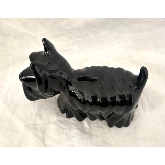 Vintage Black Scottie Dog Piggy Bank For Sale - Image 4 of 6