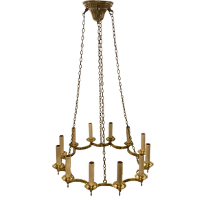 1940’s French Gilt Bronze Chandelier