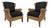 Vintage Braxton Culler Havana Woven Rattan Wingback Chairs, Pair For Sale