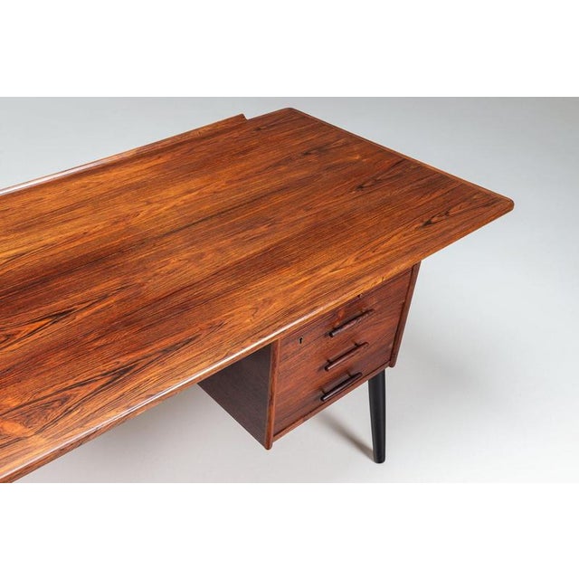Scandinavian Executive Desk in Rosewood with Bar, Denmark, 1960 For Sale - Image 11 of 18