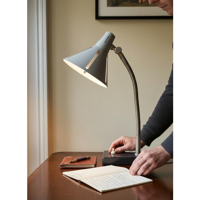 Sun Series Desk Lamp by H. Busquet for Hala, 1950s For Sale - Image 10 of 13
