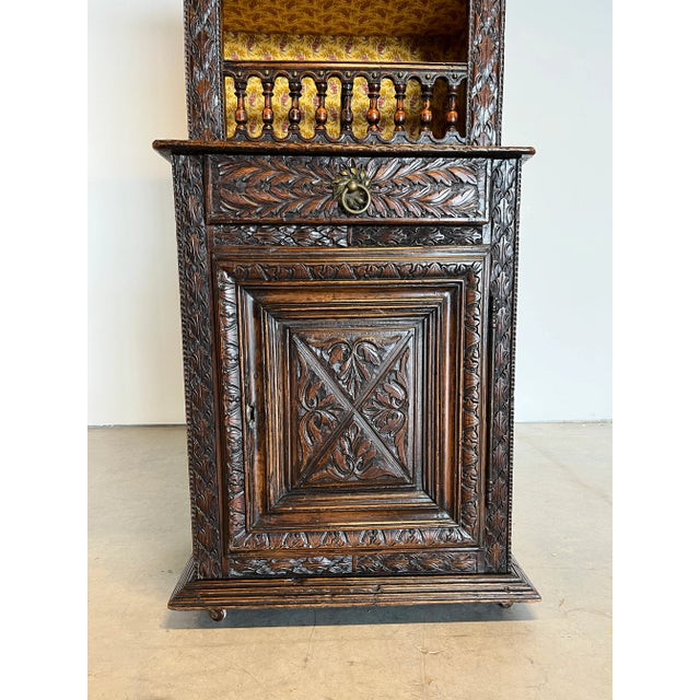 Mid 19th Century Victorian Style Carved Bookcase - Cupboard For Sale - Image 5 of 13