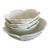 1970s Hollywood Regency White Porcelain Lotus Bowls, Set of 4 For Sale