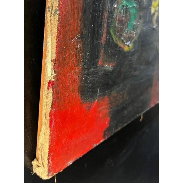 Frank Chabry, Red Still Life, Oil on Canvas, 1971 For Sale - Image 9 of 11