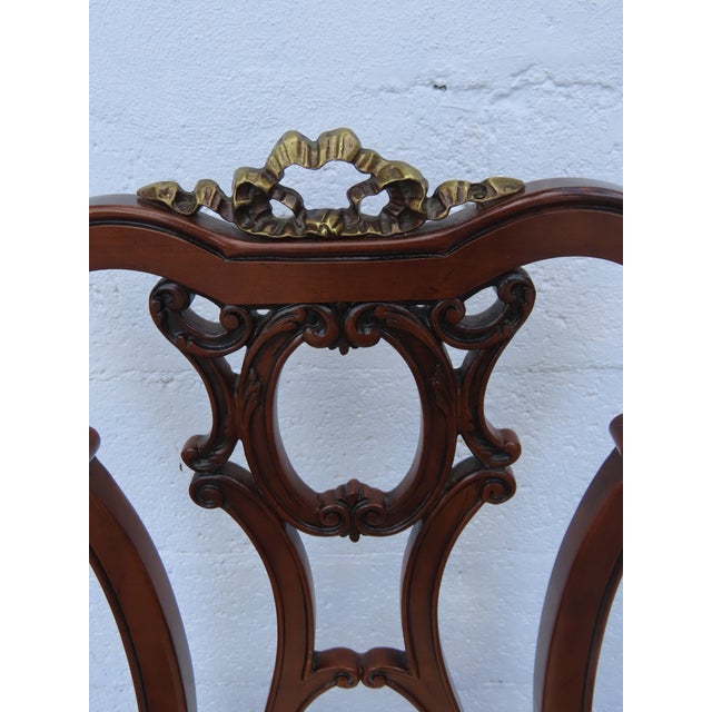 French Set of Dining Table Two Leaves and Six High Back Chairs 6664 For Sale - Image 13 of 18