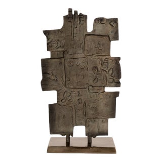 Patina Aged Brass Sculpture For Sale