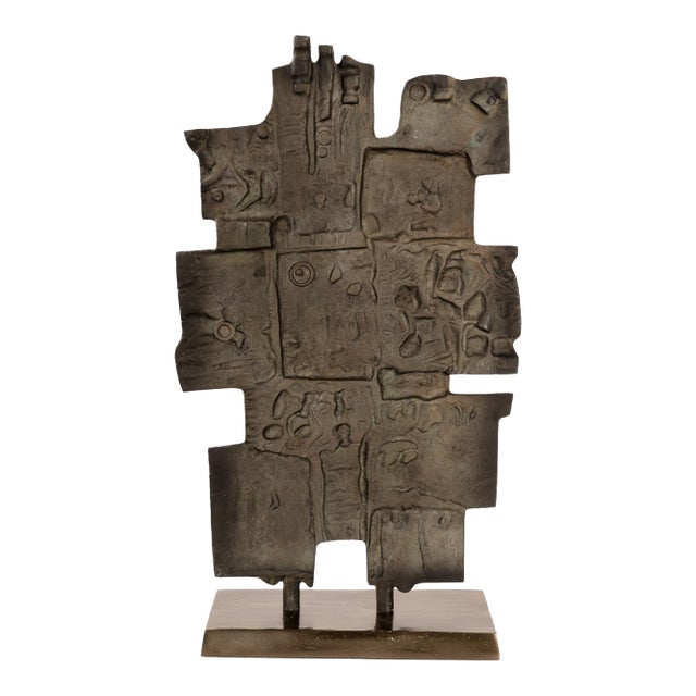 Patina Aged Brass Sculpture For Sale