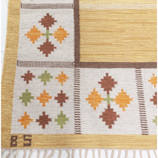 Doris Leslie Blau Vintage Swedish Flat Woven by Birgitta Soderkvist For Sale - Image 9 of 9