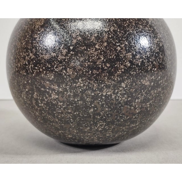 Vintage Toyo Japan Crystalline Glaze Ceramic Vase For Sale - Image 4 of 6