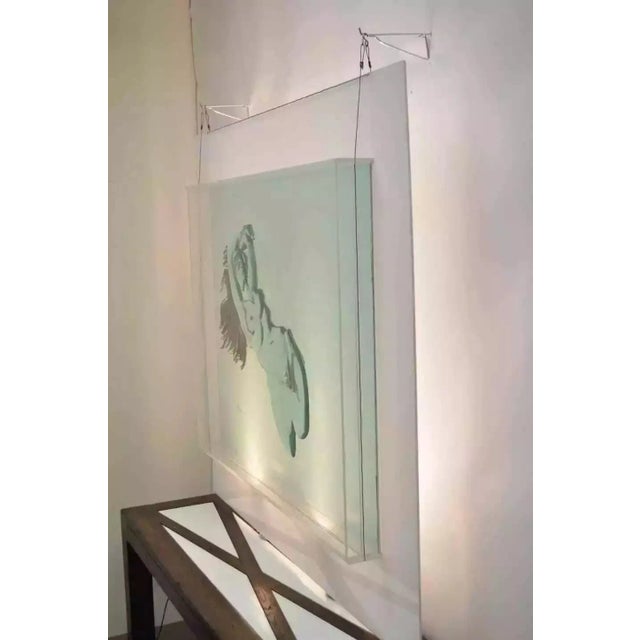 Late 20th Century Eugene Massin Large Acrylic Lucite Nude Woman Wall Art Light Box Sculpture For Sale In Philadelphia - Image 6 of 8