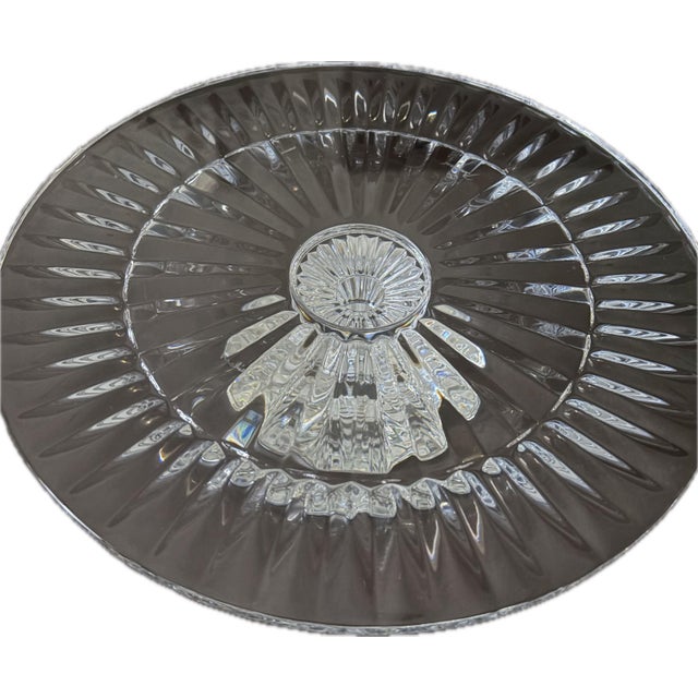 Transparent Rare Baccarat "Mille Nuits" 12.5" Pedestal Cake Stand – Designed by Mathias – Discontinued For Sale - Image 8 of 11