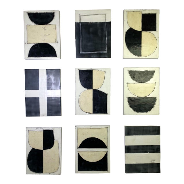 Encaustic Collage Installation by Gina Cochran - "Well, Yeah!" - 9 Panels For Sale