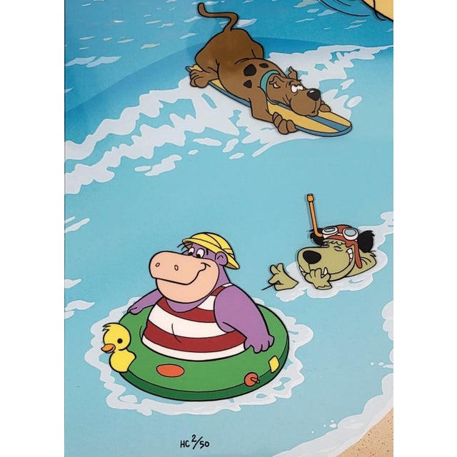 Blue Rare Ap 2/50 Hand Signed Cel "Endless Summer" by Bill Hanna & Joe Barbera For Sale - Image 8 of 18