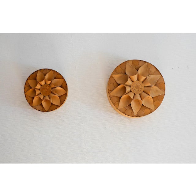 Swedish Handmade Wooden Sconces, Set of 2 For Sale - Image 9 of 16