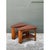 This vintage pair of side tables is cut into a wedge, or pie-slice, form, with a softly rounded triangular top and a...