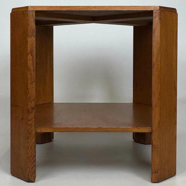 2000 - 2009 20th Century English Golden Oak Side Table For Sale - Image 5 of 9