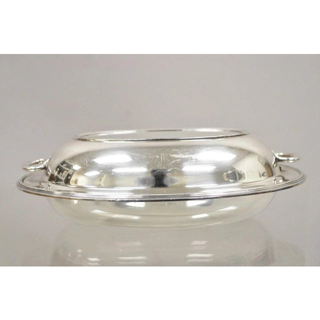 Vintage Wilcox SP Co Oval Silver Plated Vegetable Serving Platter with "K" Monogram. Circa Mid 20th Century. Measurements:...