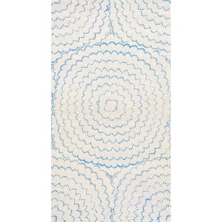 Sample - Schumacher X Celerie Kemble Feather Bloom Sisal Wallpaper in Wisteria For Sale