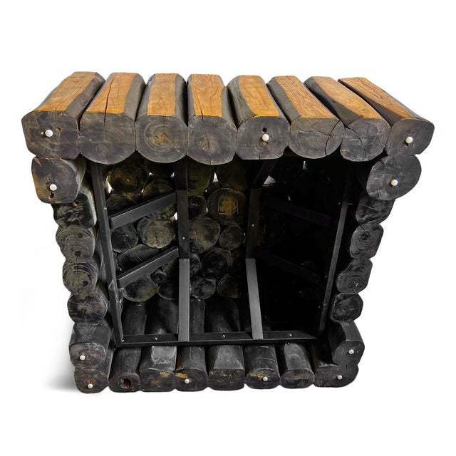 Brown Square Lodge Coffee Table For Sale - Image 8 of 9