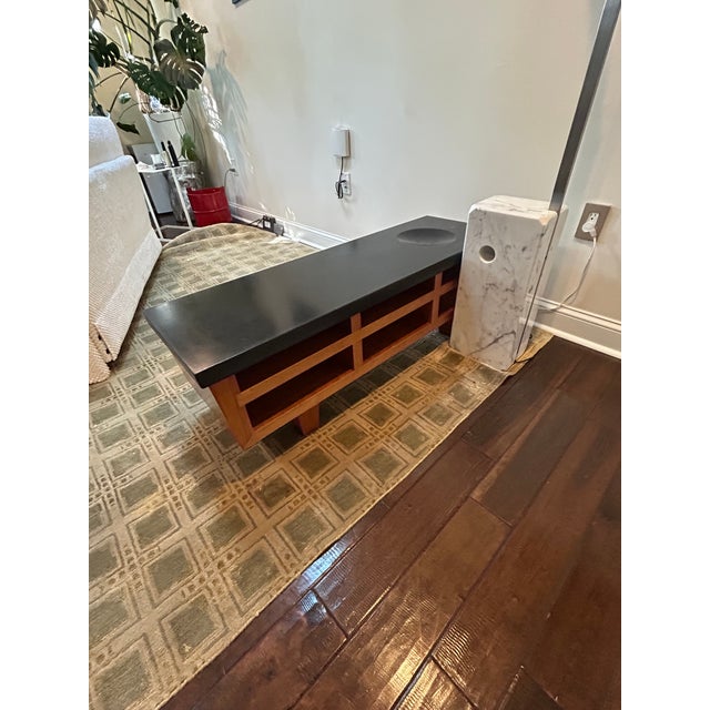 Hand Crafted Custom Wood & Stone Low Cocktail Table or Meditation Altar For Sale - Image 10 of 14