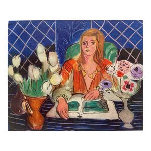 Henri Matisse Vintage 1946 First Edition Fine Art Lithograph Print " Annelies " 1944