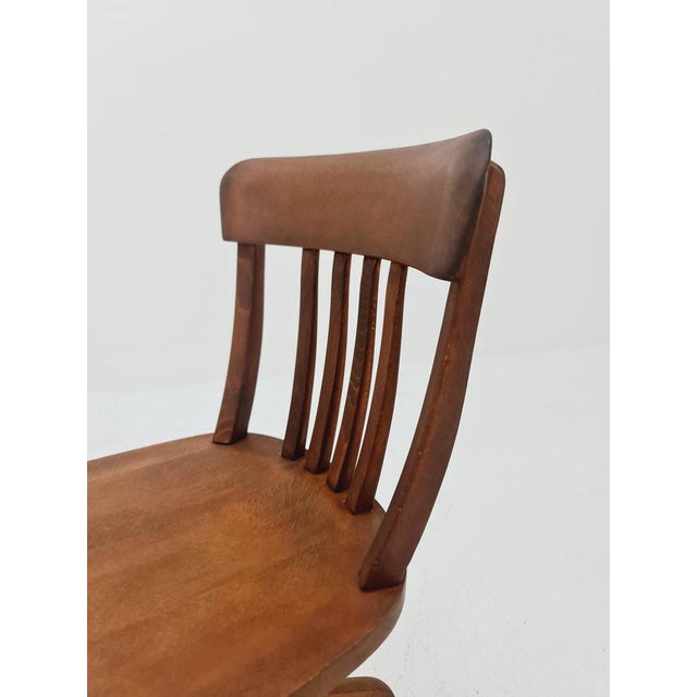 Bauhaus Swivel Office Chair in Wood by Der Ferderdreh, 1930s For Sale - Image 10 of 11