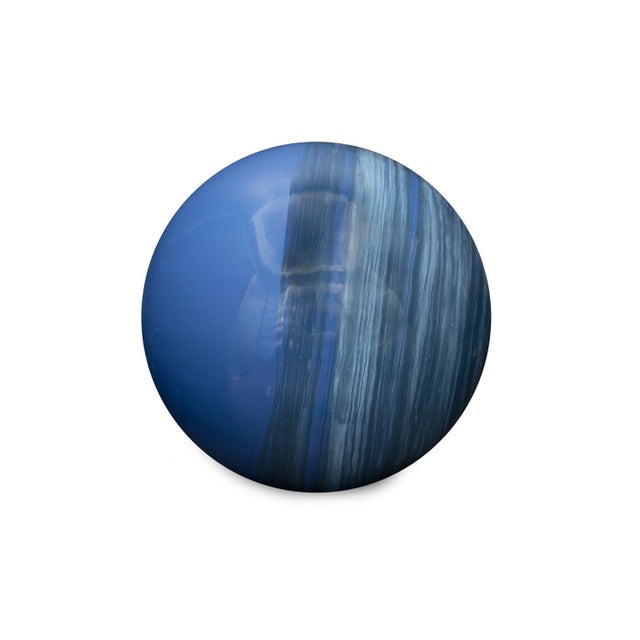 Madagascar Sapphire Decorative Metal Orbs- Large For Sale In Chicago - Image 6 of 11