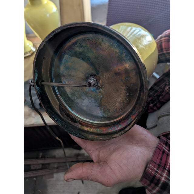 Yellow Vintage Butter Yellow Ceramic Ginger Jar Table Lamps - Set of 4 For Sale - Image 8 of 8