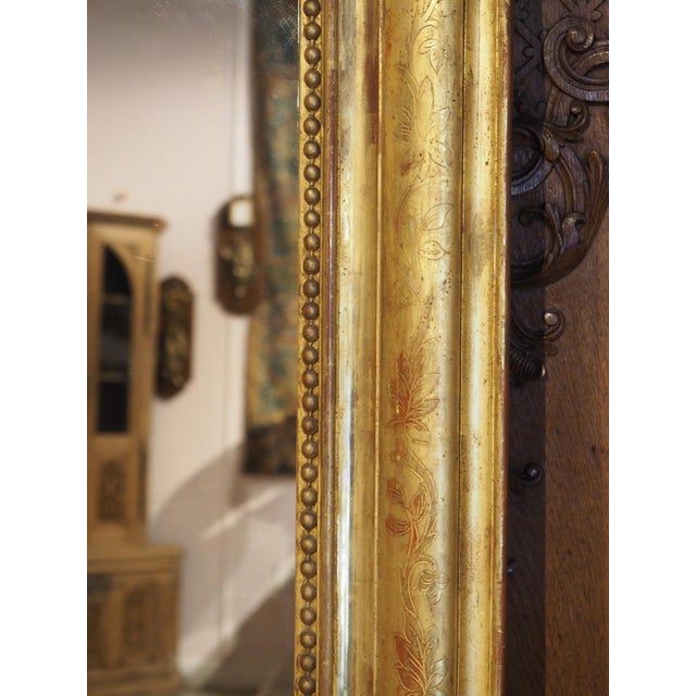 Wood Large 19th Century French Giltwood Louis Philippe Style Mirror, 70.4 X 48 Inches For Sale - Image 7 of 18
